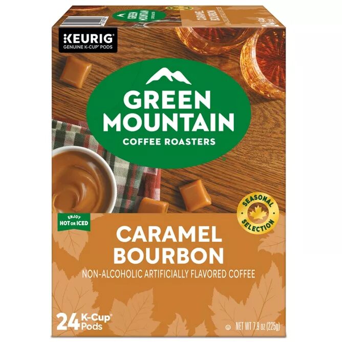 Green Mountain Coffee Roasters Caramel Bourbon K-Cup pods, 24 ct box